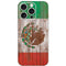 Mexican Flag Dark Wood iPhone 16 Pro Skin